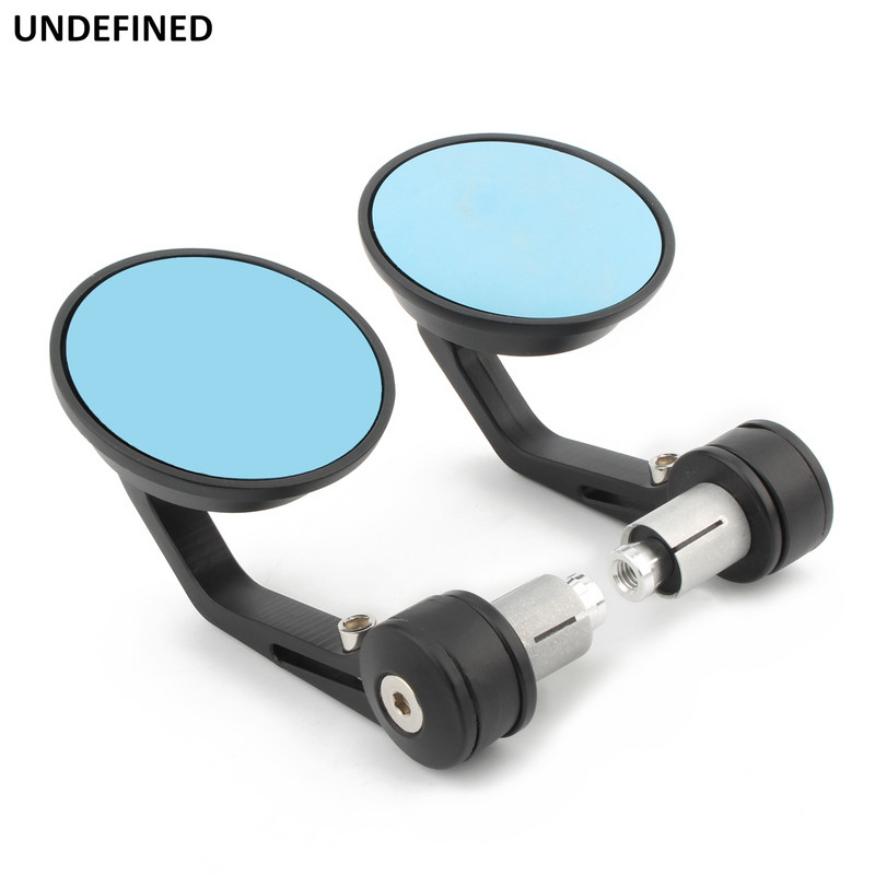 Čierne 1-palcové zrkadlo na konci riadidiel 25 mm spätné zrkadlá na konci riadidiel pre Harley, Honda, Kawasaki, Suzuki, Yamaha, Victory, Ducati, Bobber