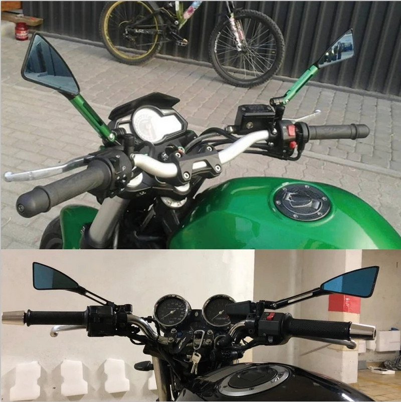Aliuminio motociklo vairo galinio vaizdo veidrodžiai Neatspindintys veidrodėliai, skirti kawasaki Z750 Z 750 Z750R Z750S