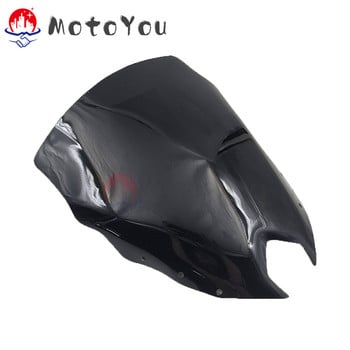 Για Yamaha FZ6R FZ-6R FZS600 XJ6-F XJ6F Diversion 2009-2016 Παρμπρίζ Wind Shield Screen Glass Double Bubble