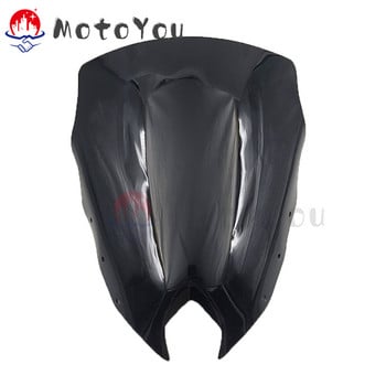 Για Yamaha FZ6R FZ-6R FZS600 XJ6-F XJ6F Diversion 2009-2016 Παρμπρίζ Wind Shield Screen Glass Double Bubble