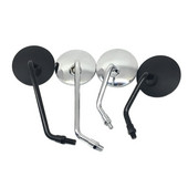 Motociklistički retrovizor skuter modificirani reflektor duga šipka kratka šipka crno galvanizirano malo okruglo ogledalo ogledalo