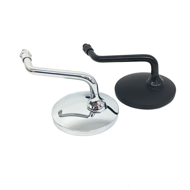 Motociklistički retrovizor skuter modificirani reflektor duga šipka kratka šipka crno galvanizirano malo okruglo ogledalo ogledalo