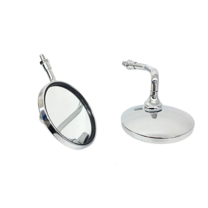 Motociklistički retrovizor skuter modificirani reflektor duga šipka kratka šipka crno galvanizirano malo okruglo ogledalo ogledalo