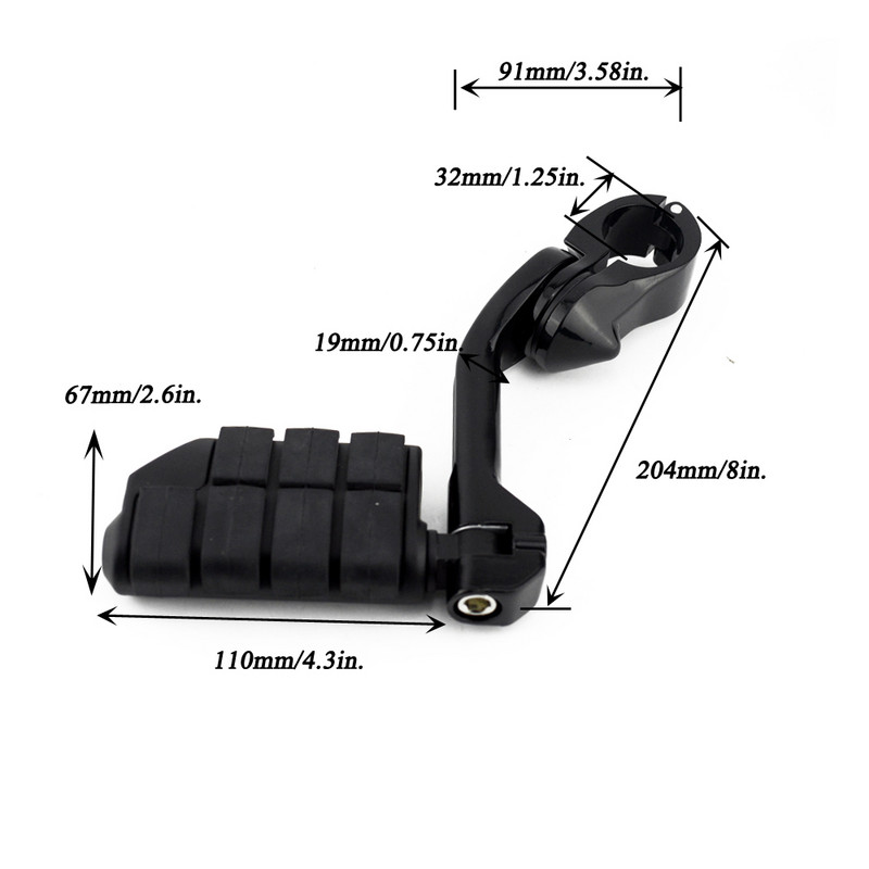 Motociklistički klinovi za autocestu za Harley Electra Glide Road King Street Glide 1.25" Štitnik motora Nožni klinovi za oslonac za noge Komplet stezaljki