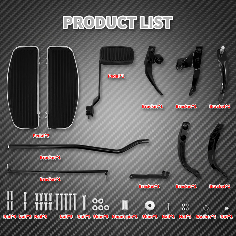 Motocyklové čierne predné ovládacie kolíky na nohy, sada pák pre Harley Dyna Low Rider Street Bob Super Glide FXDB 2006-2017