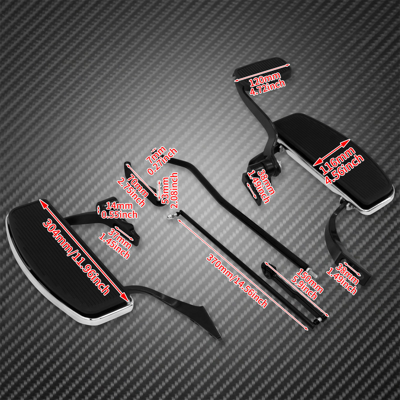 Motocyklové čierne predné ovládacie kolíky na nohy, sada pák pre Harley Dyna Low Rider Street Bob Super Glide FXDB 2006-2017