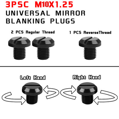 3 ks M8*1,25 Univerzálne CNC spätné zrkadlá, skrutky, kryty, skrutky pre Kawasaki Z400 Z650 Z750 Z800 Z900 Z1000/SX
