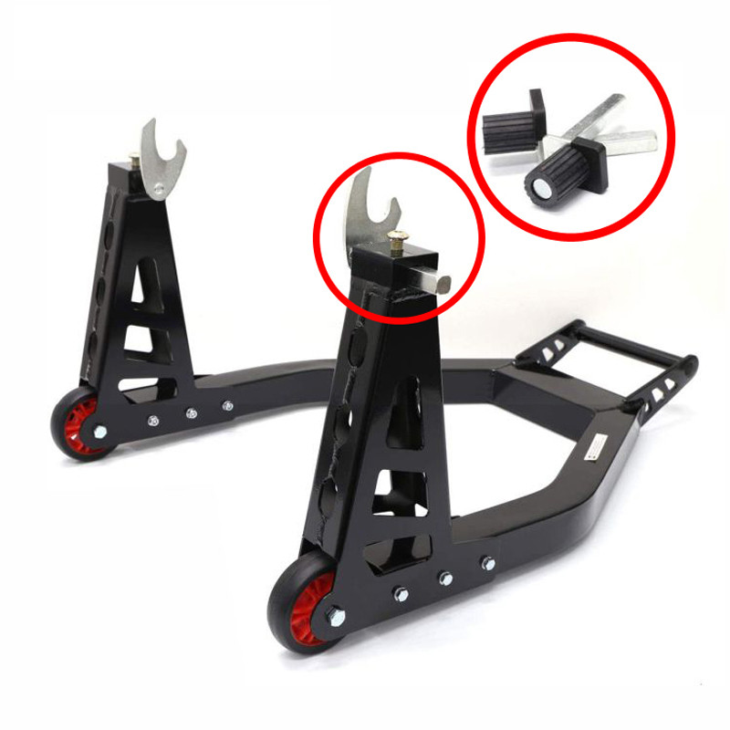 Použite vysokopevnostný stojan na kolesá a predné zadné diely z hliníkovej zliatiny pre motocykle, hákovú vidlicu v tvare U a gumu typu L, T-051