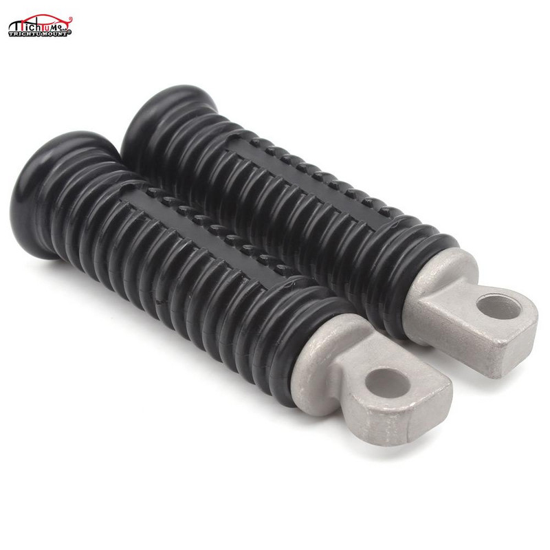 Fekete hátsó utas lábtartó lábtartók Harley Softail Deluxe Fat Boy FLFB Heritage Street Bob FXBB Low Rider FXLR-hez