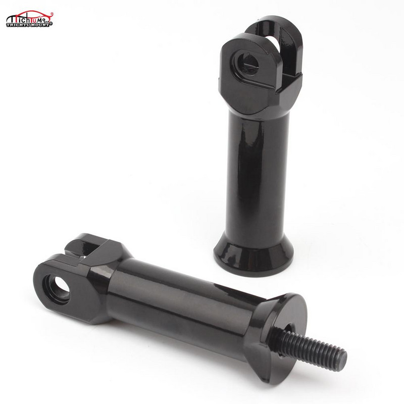 Fekete hátsó utas lábtartó lábtartók Harley Softail Deluxe Fat Boy FLFB Heritage Street Bob FXBB Low Rider FXLR-hez