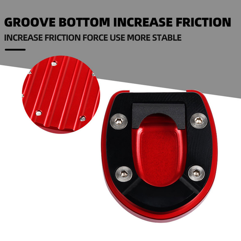 Skirta Vespa GTS300 GTV GTS 300 250 2013-2020 2019 Motociklo atraminio stovo prailginimo plokštė pėdos šoninio stovo padidinimo pagalvėlės atraminė plokštė