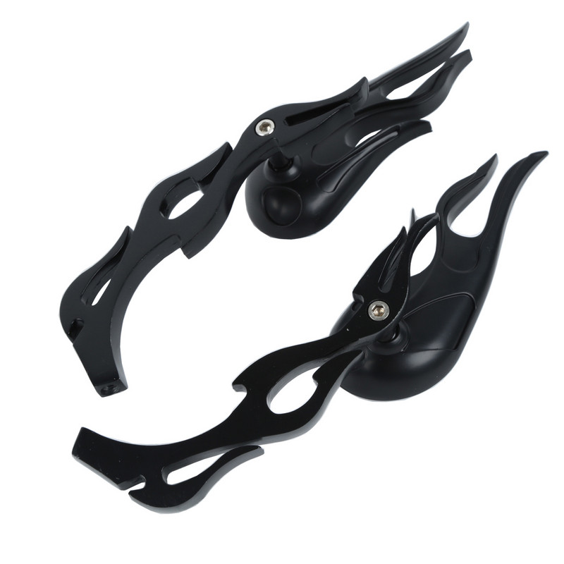 Motorkerékpár univerzális króm egyedi lángos visszapillantó tükrök Kawasaki Honda Suzuki Kawasaki Ducati BMW VT VTX utcai kerékpárhoz