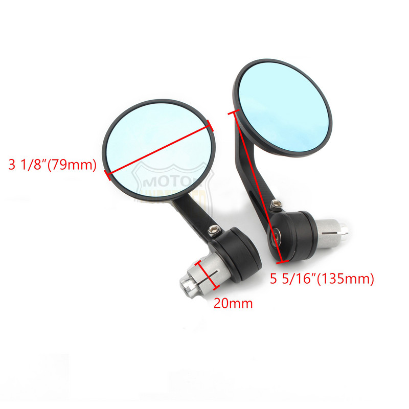 1" 25 mm-es rúdvég hátsó tükör motorkerékpár visszapillantó tükrök oldalsó kerek kormány Honda CB500 msx 125 Shadow r1200gs Chopperhez