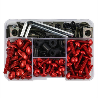 190 de bucăți șuruburi complete de carenare pentru Kawasaki ZX6R ZX7R ZX9R ZX10R ZX12R ZX14R Versys 650 Ninja 650R 1000 Z750 Z1000 ZZR600