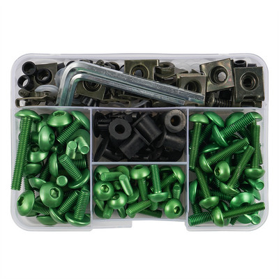 190 de bucăți șuruburi complete de carenare pentru Kawasaki ZX6R ZX7R ZX9R ZX10R ZX12R ZX14R Versys 650 Ninja 650R 1000 Z750 Z1000 ZZR600