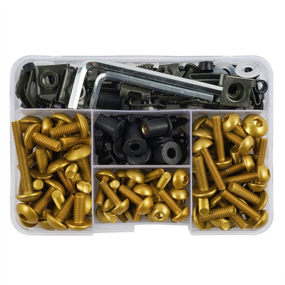 190 de bucăți șuruburi complete de carenare pentru Kawasaki ZX6R ZX7R ZX9R ZX10R ZX12R ZX14R Versys 650 Ninja 650R 1000 Z750 Z1000 ZZR600