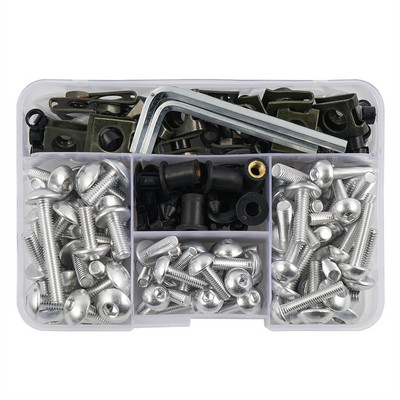190 de bucăți șuruburi complete de carenare pentru Kawasaki ZX6R ZX7R ZX9R ZX10R ZX12R ZX14R Versys 650 Ninja 650R 1000 Z750 Z1000 ZZR600