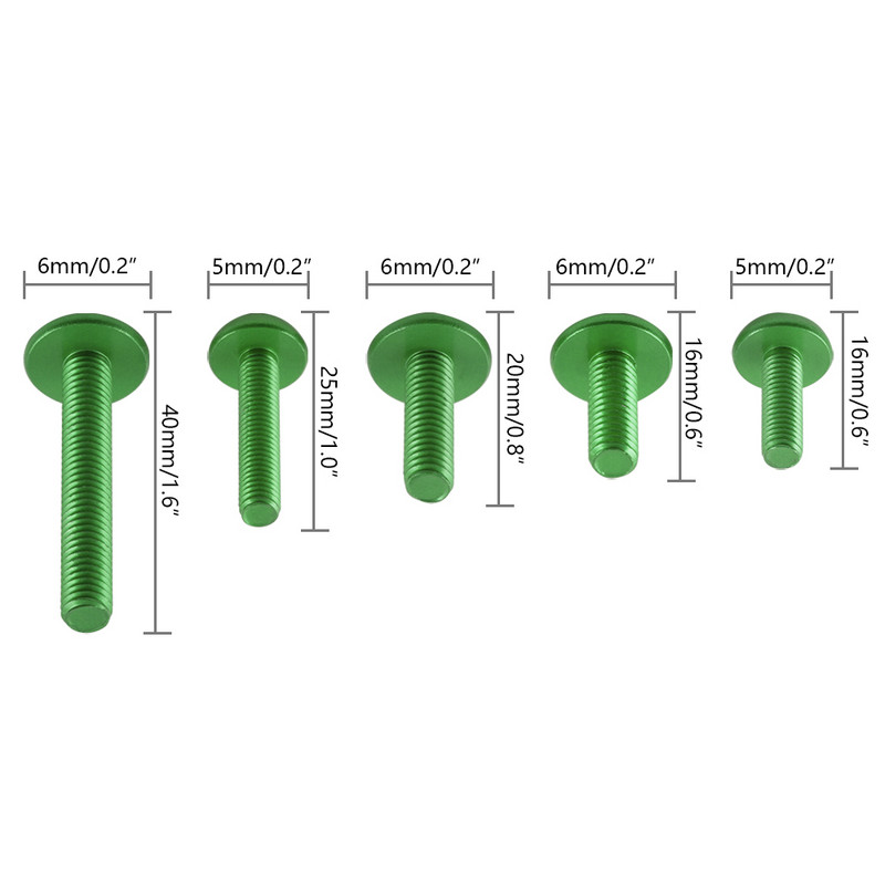 190 vnt. pilno sandarinimo varžtų varžtas, skirtas Kawasaki ZX6R ZX7R ZX9R ZX10R ZX12R ZX14R Versys 650 Ninja 650R 1000 Z750 Z1000 ZZR600