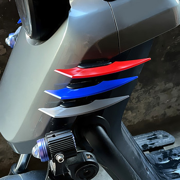 1 чифт универсален мотоциклет Winglet аеродинамичен спойлер крило със залепващ стикер за декорация на мотоциклет за мотоциклет скутер