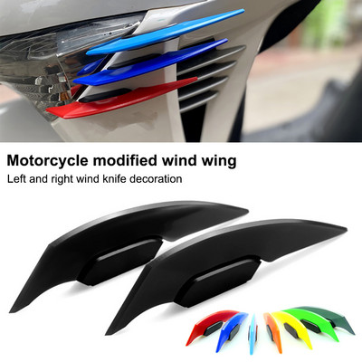 1 чифт универсален мотоциклет Winglet аеродинамичен спойлер крило със залепващ стикер за декорация на мотоциклет за мотоциклет скутер