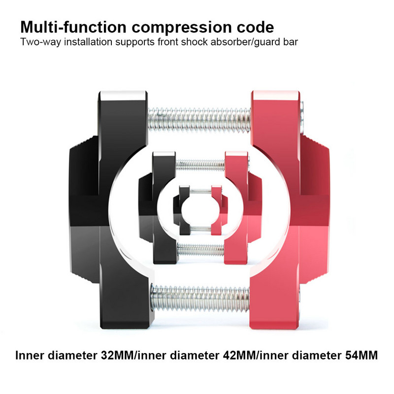 Mootorratta stent 32mm/42mm/54mm kronstein kaitseraua klamber Lisaprožektori esitule kinnitusklamber, telefoni GPS-i juhtraua hoidik