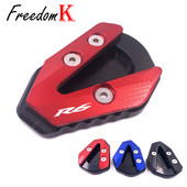 YAMAHA YZF-R6 YZF R6 YZFR6 2017 2018 2019 motorkerékpárhoz, CNC támasztó láb oldalsó állvány hosszabbító párna tartólemeze nagyító állvány