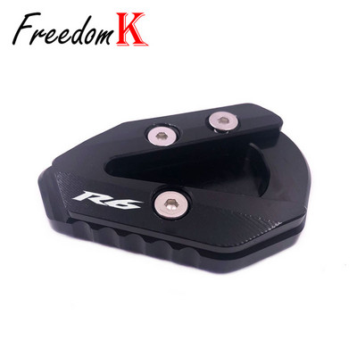 YAMAHA YZF-R6 YZF R6 YZFR6 2017 2018 2019 motorkerékpárhoz, CNC támasztó láb oldalsó állvány hosszabbító párna tartólemeze nagyító állvány