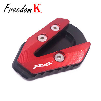 YAMAHA YZF-R6 YZF R6 YZFR6 2017 2018 2019 motorkerékpárhoz, CNC támasztó láb oldalsó állvány hosszabbító párna tartólemeze nagyító állvány