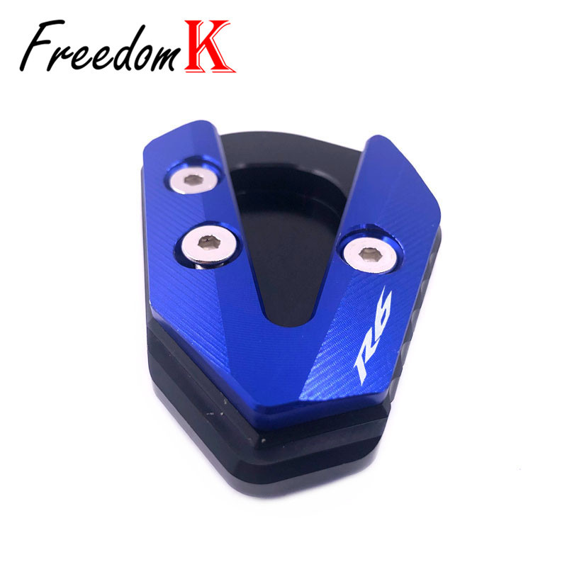 YAMAHA YZF-R6 YZF R6 YZFR6 2017 2018 2019 motorkerékpárhoz, CNC támasztó láb oldalsó állvány hosszabbító párna tartólemeze nagyító állvány