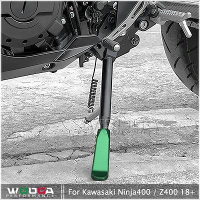 Reguliuojamas stovas, skirtas Kawasaki 2018-2022 Ninja400 Z400 šoniniam stovui Sikestand stovėjimo laikiklis Ninja 400 Z400 2019 2020 2021 m.