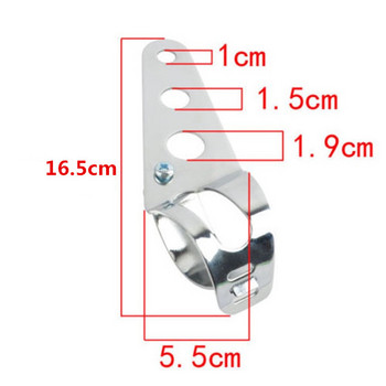 28 mm-43 mm Универсални скоби за монтиране на фарове за мотоциклети Вилка за уши Чопър Държач за фарове Регулиране на мотора Монтаж на вилица Черно Сребро