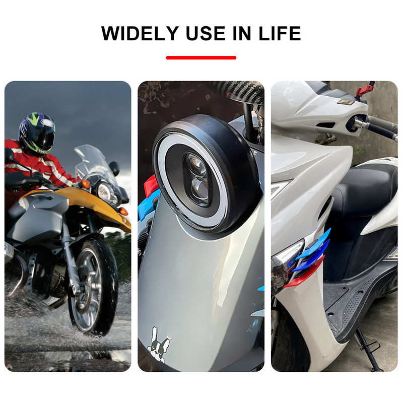 1 pora universalaus motociklo sparno aerodinaminio spoilerio dinaminio sparno su lipniu dekoravimo lipduku motociklui
