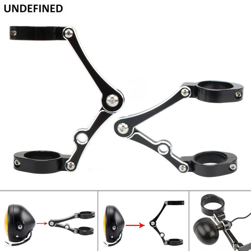 Stezaljka za montažu nosača prednjih svjetala motocikla 37-41 mm 49 mm 54 mm Držač cijevi vilice crni za Harley Cafe Racer Chopper Bobber Univerzalni
