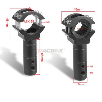 Скоба за вилка за мотоциклет Скоба за удължаване на лоста LED светлина Монтиране на мотоциклетна броня Модифицирана стойка за прожектори за фарове Универсална