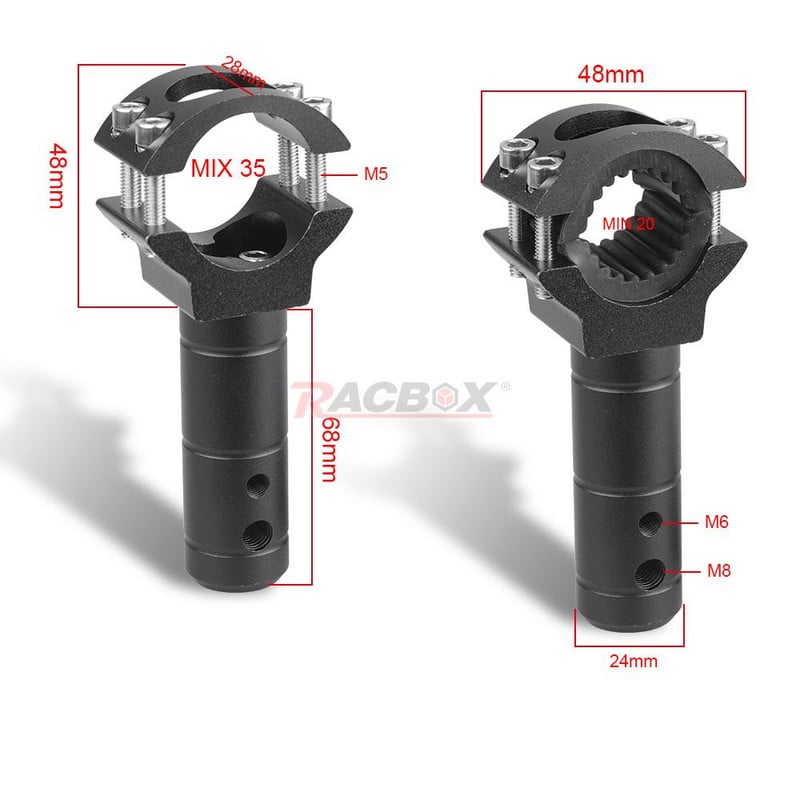 Držiak na vidlicu motocykla, predĺžovacia páka, svorka, LED svetlo, držiak na nárazník motocykla, upravený stojan na svetlomety, univerzálny