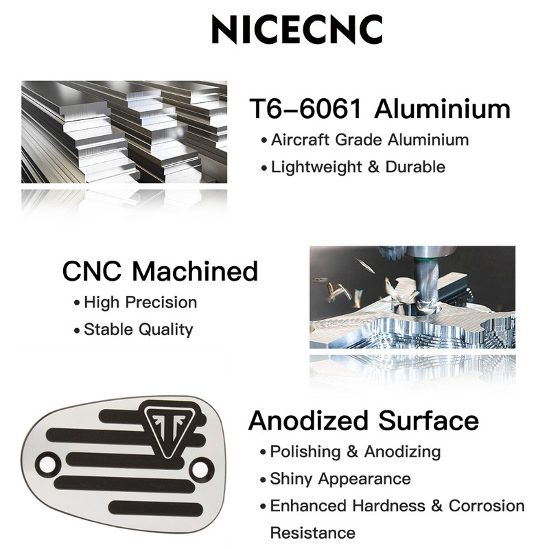 Poklopac čašice ulja za motocikle Čep kočione tekućine za Triumph Bonneville Bobber Black T120 Poklopac glavnog diska rezervoara prednje kočnice