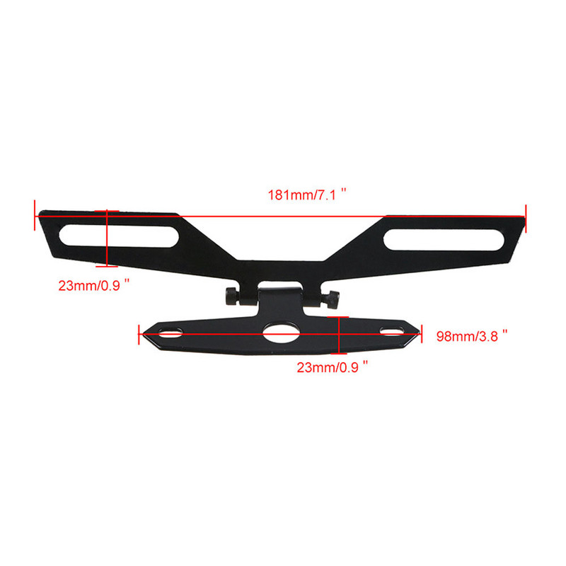 Motociklo valstybinio numerio ženklo laikiklis galinis žibintas, fiksuotas sulankstomas numerio ženklo rėmo laikiklis, universalios motociklo dalys