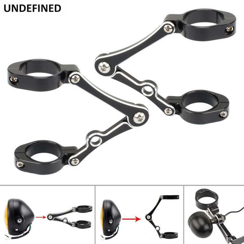 Motorkerékpár fényszóró tartó 54 mm 49 mm 45 mm 41 mm csőbilincs rögzítő tartó Cafe Racer Chopper Bobber Bikes Fit 33-58 mm