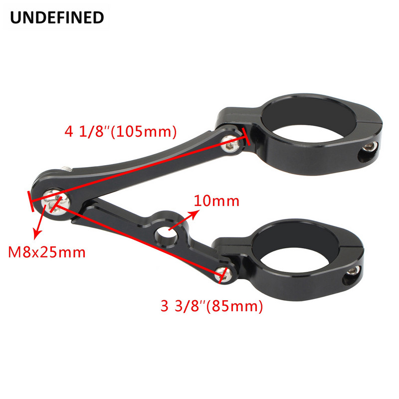 Motorkerékpár fényszóró tartó 54 mm 49 mm 45 mm 41 mm csőbilincs rögzítő tartó Cafe Racer Chopper Bobber Bikes Fit 33-58 mm