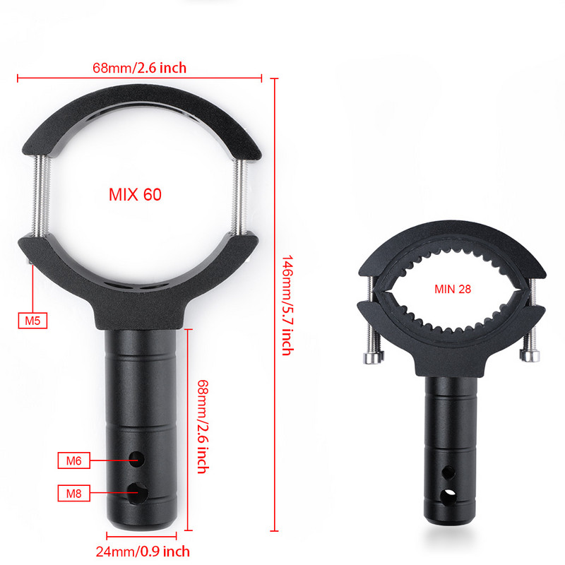 36 mm-es 60 mm-es motorkerékpár hosszabbító rúd tartó Spotlámpa terepjáró külső fix lámpatartó világítás hosszabbító villa fogantyú tartó