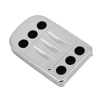 Motociklo CNC dideli pėdų kaiščiai pėdų atrama 1 vnt stabdžių pedalo trinkelės dangtelis juodas / chromas, skirtas Harley Touring Dyna Fatboy Softail FLHR FLHT