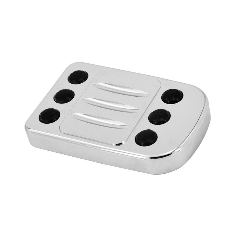 Motociklo CNC dideli pėdų kaiščiai pėdų atrama 1 vnt stabdžių pedalo trinkelės dangtelis juodas / chromas, skirtas Harley Touring Dyna Fatboy Softail FLHR FLHT