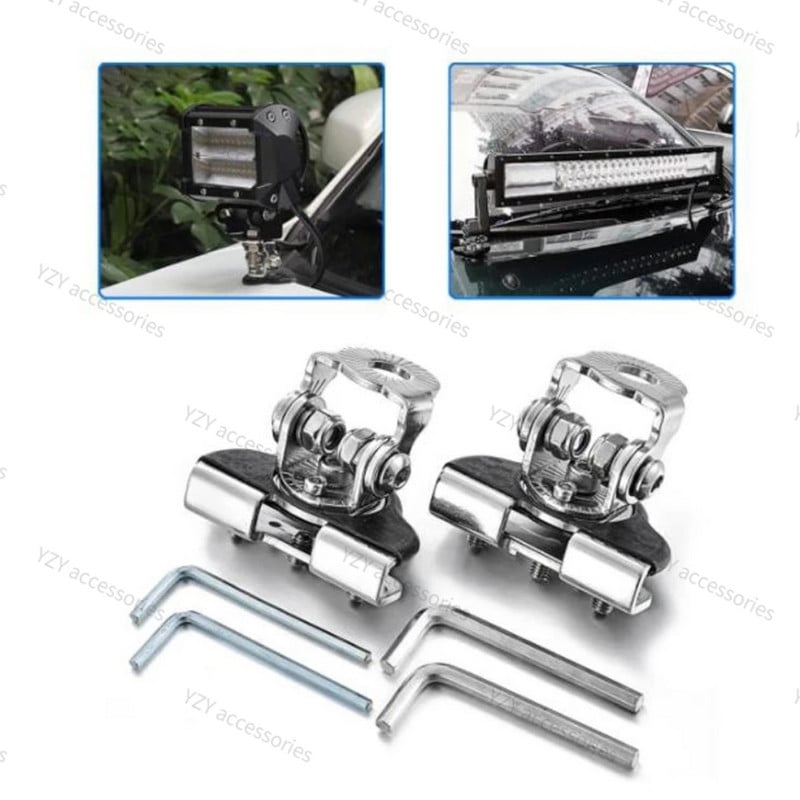 1PAIR autó motorháztető led lámpa rögzítő konzol Auto motorháztető fedél piller lámpa tartó bilincs nem fúró SUV 4WD 4X4