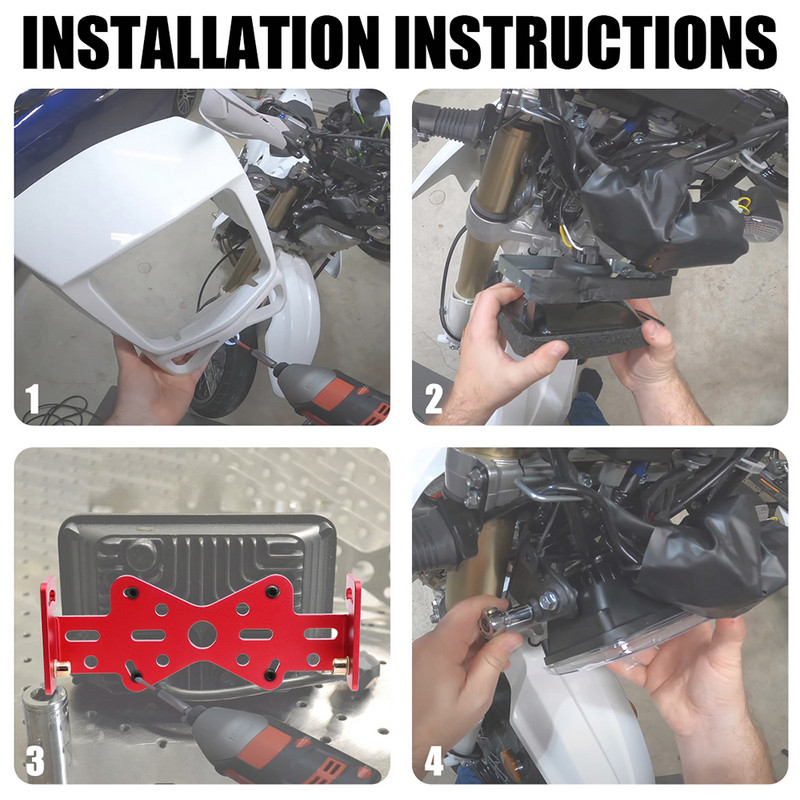 7075 Aviation alumínium ötvözet motorkerékpár fényszóró rögzítő készlet Suzuki DRZ400-hoz