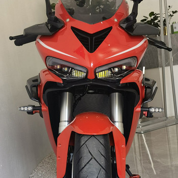 Мотоциклет Преден страничен спойлер Въглеродни влакна Страничен дефлектор на крилото Пневматичен предпазител за обтекател за Honda Adv150 Adv 150 2019 2020