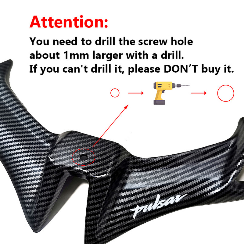 BAJAJ Pulsar RS 200 RS200 LOGO ABS első burkolathoz, szárnyak aerodinamikus védőburkolathoz, motorkerékpár tartozékokhoz