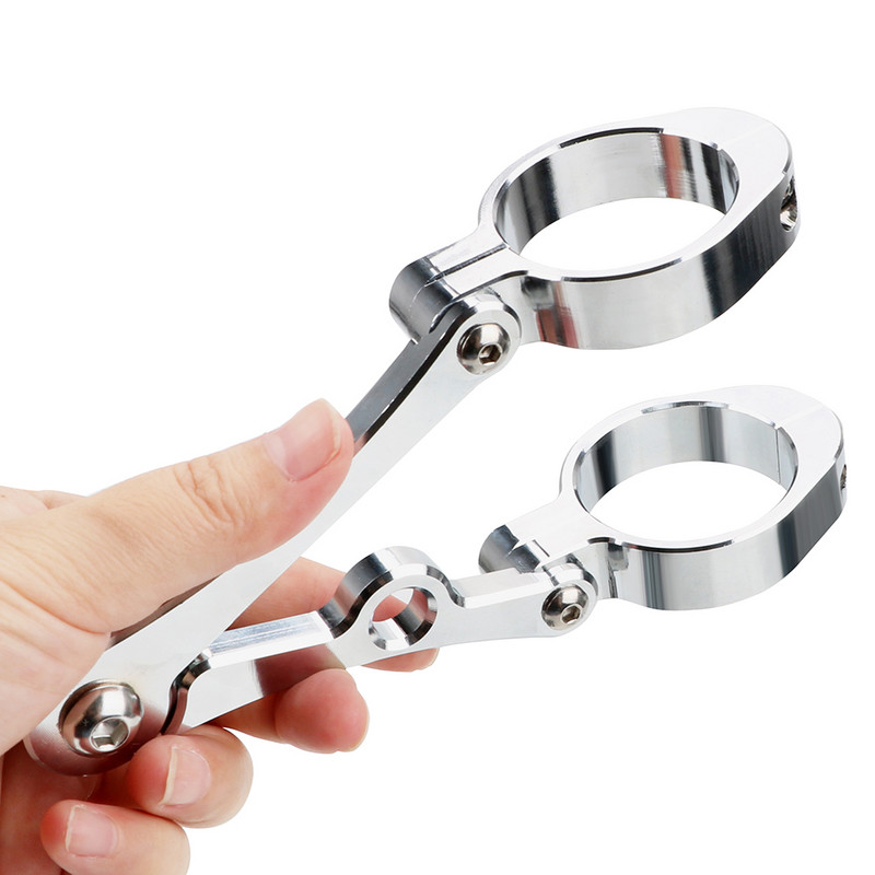 Motorkerékpár-fényszórótartó 39-41 mm-es Motortartozékok Chopperhez Bobber Cafe Racer Spotlámpatartó CNC villacső tartóbilincs