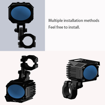 2 ΤΕΜ μοτοσικλέτας Τροποποιημένος βραχίονας Spotlight Καθολική προσαρμογή 19mm έως 26mm Βοηθητικός προβολέας ομίχλης Σταθερός βραχίονας τοποθέτησης