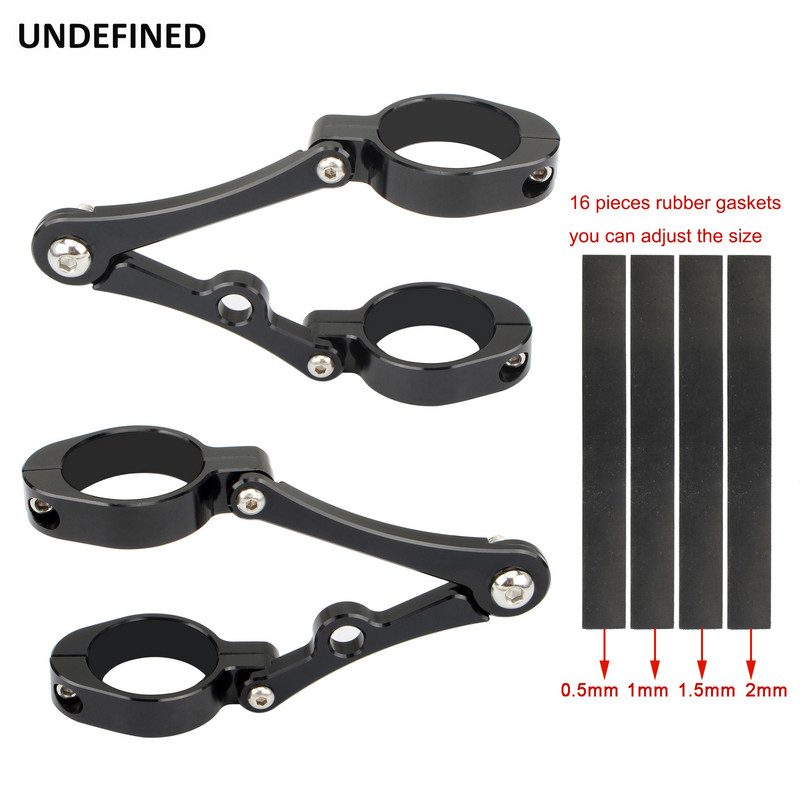 Držiak svetlometov pre motocykle, svorka na vidlicu, držiak trubice 37-41 mm, 45 mm, 49 mm, 54 mm, pre Harley Cafe Racer Chopper Bobber, univerzálny