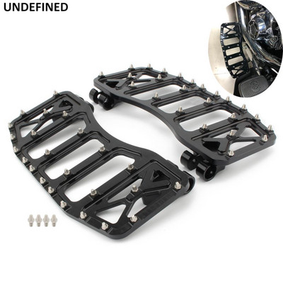 MX Offroad Floorboards Wide Foot Pegs Преден водач Опъната поставка за крака Педал за Harley Touring Road Glide Softail FLST Dyna FLD